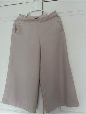 NWOT Chelsea28 Light Taupe Wide-Leg Culotte Pants